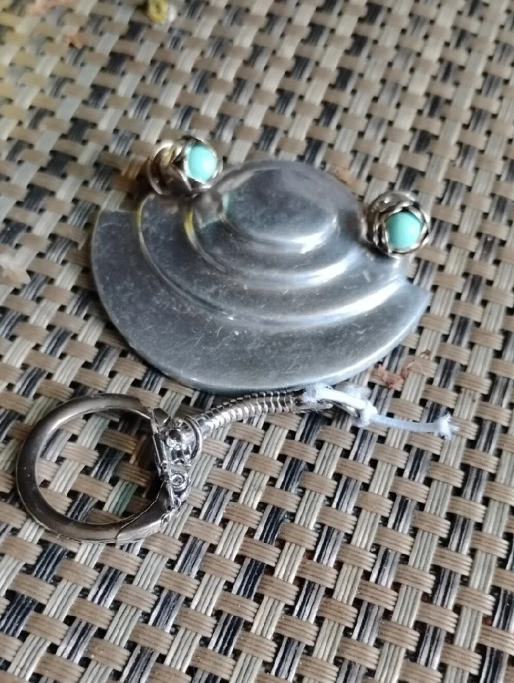 Shell Bead Layered Necklace with Turquoise Turtle Charm++